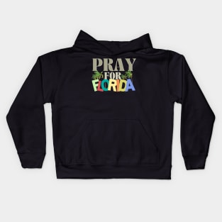 Pray for Florida Hurricane Ian Kids Hoodie